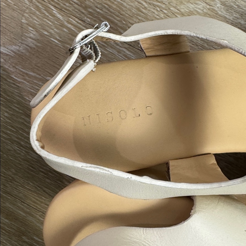 Nisolo All-Day Open Toe Clog Heel Sandal in Bone Size 9 - Picture 11 of 13